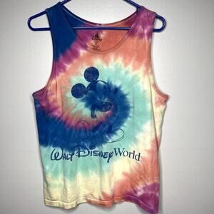 Walt Disney World Mickey Tie Dye Tank Top Size Medium WDW Disney Parks Colorful